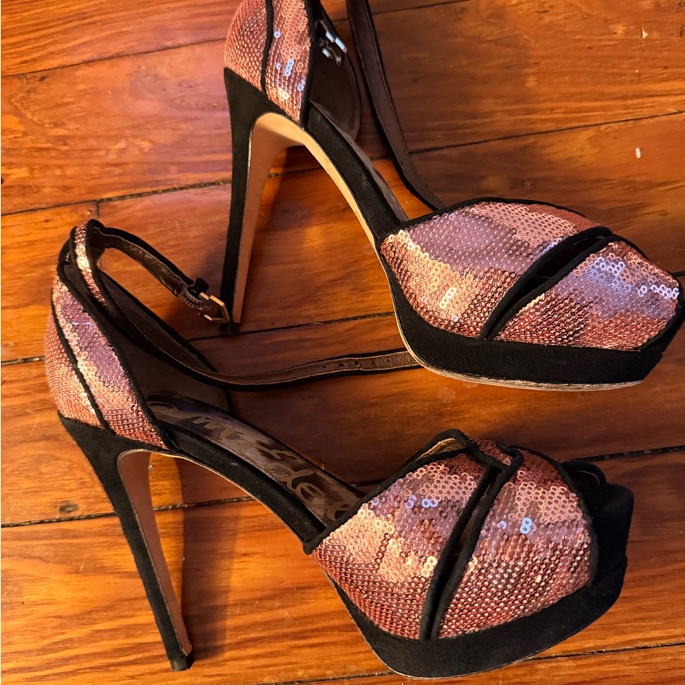 Sam Edelman Paisley Sequin Heels - Picture 4 of 7
